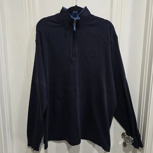 2XL Dockers Quarter Zip Sweater - Navy Blue